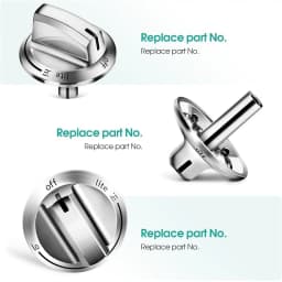 5 Pcs 5304525746 Gas Stove Knob for Frigidaire Gas Stove Knobs 5304504839, 4960519, AP6997304, PS16227241, EAP16227241