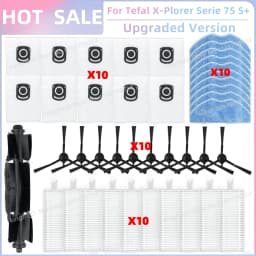 Fit For Rowenta X-plorer Serie 65+,75S RR8577WH,75S+ RG8597W/RR8587WH/RR8585,Tefal RG9177WH/140+ RG9197WH Brush Filter Mop Bag