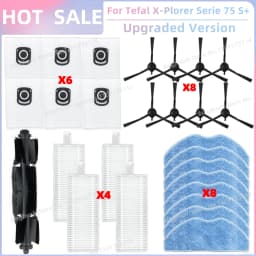 Fit For Rowenta X-plorer Serie 65+,75S RR8577WH,75S+ RG8597W/RR8587WH/RR8585,Tefal RG9177WH/140+ RG9197WH Brush Filter Mop Bag