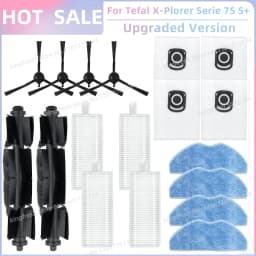 Fit For Rowenta X-plorer Serie 65+,75S RR8577WH,75S+ RG8597W/RR8587WH/RR8585,Tefal RG9177WH/140+ RG9197WH Brush Filter Mop Bag