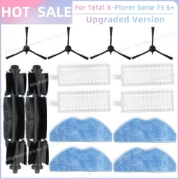 Fit For Rowenta X-plorer Serie 65+,75S RR8577WH,75S+ RG8597W/RR8587WH/RR8585,Tefal RG9177WH/140+ RG9197WH Brush Filter Mop Bag
