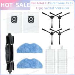 Fit For Rowenta X-plorer Serie 65+,75S RR8577WH,75S+ RG8597W/RR8587WH/RR8585,Tefal RG9177WH/140+ RG9197WH Brush Filter Mop Bag