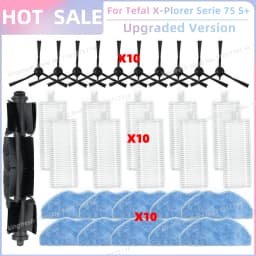 Fit For Rowenta X-plorer Serie 65+,75S RR8577WH,75S+ RG8597W/RR8587WH/RR8585,Tefal RG9177WH/140+ RG9197WH Brush Filter Mop Bag