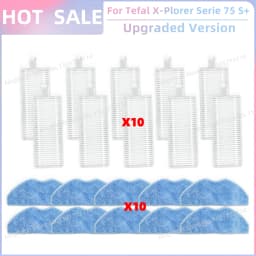 Fit For Rowenta X-plorer Serie 65+,75S RR8577WH,75S+ RG8597W/RR8587WH/RR8585,Tefal RG9177WH/140+ RG9197WH Brush Filter Mop Bag