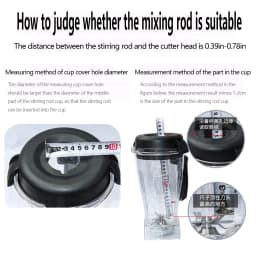 Cooking Machine Accessories General Blender Tamper Plastic Muddler for Blender Mixer 24cm