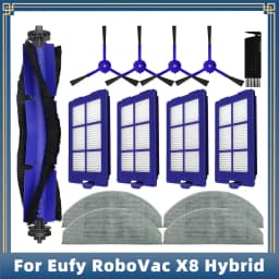 Compatible For Anker Eufy RoboVac X8 Hybrid Robot Vacuum Spare Parts Accessories Main Side Brush Hepa Filter Mop Rag Cloth