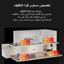 ABIR K30 Robot Vacuum Cleaner, Auto-Empty Station, Dual Lidar, 6500PA Suction,Multi-Floor Maping, Smart Home Wet Dry Appliance