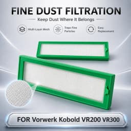 Replacement For Vorwerk Kobold VR200 VR300 Robot Vacuum Cleaner Main Roller Brush Side Brush Hepa Filter Spare Parts Accessories