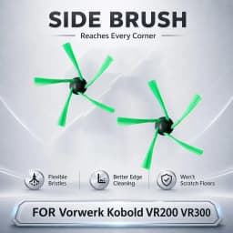 Replacement For Vorwerk Kobold VR200 VR300 Robot Vacuum Cleaner Main Roller Brush Side Brush Hepa Filter Spare Parts Accessories