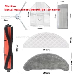 Disposable Rag Main Side Brush Hepa Filter Mop Cloth Dust Bag Accessories For Roidmi Eve Plus SDJ01RM Robot Vacuum Cleaner Parts
