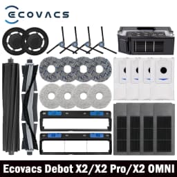 Ecovacs Deebot X2 Omni / X2 Pro / X2 Robot Vacuum Accessories Roller Main Side Brush Hepa Filter Mop Cloth Dust Bag Parts
