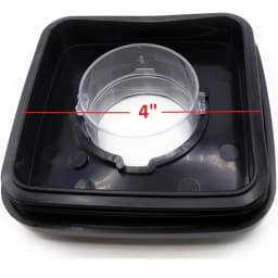 Repalcement Blender Square Lid 4665 Black Square Jar Lid and Center Cap Compatible with Oster and Osterizer Blenders 4"