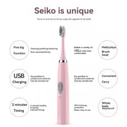 Electric Toothbrush IPX7 Waterproof Sonic Toothbrush DuPont Soft Bristles Adult Large Button Vibration Intelligent Toothbrush