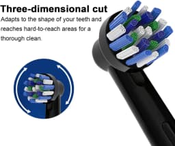 Black Cross Toothbrush Heads Refill for Oral B Braun Pro 500/1000/1500/3000/3757/5000/7000/7500/800 Brush Head Nozzles for OralB