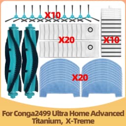 Fit For Cecotec Conga 2499 Ultra Home Titanium Advanced / Atvel SmartGyro R80 Main Side Brush Mop Filter Dust Bag Accessory