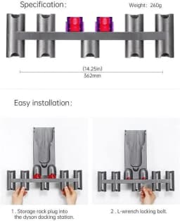Suitable For Dyson V7 V8 V11 V12 V15 Vacuum Cleaner Head Storage Bracket V10 Lightweight Version Expansion Hanging Mount