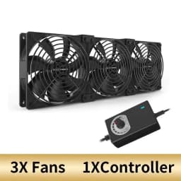 12cm High Speed Large Air Volume 3000 RPM Btc Mining Machine Workstation Cabinet 12v Fan Server Case Cooling System Fan Kit
