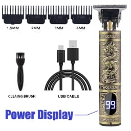 Portable Hair Cutting Machine T9 Vintage Hair Trimmer USB Fast Charging Shaver Barber Cordless Hair Clipper For Men's Barbe