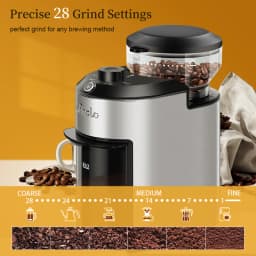 Automatic Burr Coffee Grinder 200W Electric Coffee Bean Grinder with 28 Precise Grind Settings Stainless Steel Grinding Machine