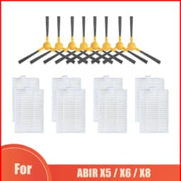 Accessories For ABIR X5 / X6 / X8 Genio Navi N600 Robotic Vacuum Cleaner 3-Arms Side Brush Hepa Filter Replacement Spare Parts