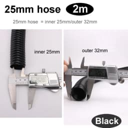 General vacuum cleaners thread hose black inner 25mm 28mm 32mm 40mm bellows straws durable vacuum cleaner parts