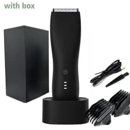 Men's Electric Groin Hair Trimmer Pubic Hair Trimmer Body Grooming Clipper for Men Bikini Epilator Rechargeable Shaver Razor