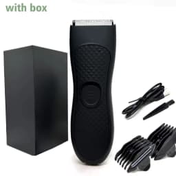 Men's Electric Groin Hair Trimmer Pubic Hair Trimmer Body Grooming Clipper for Men Bikini Epilator Rechargeable Shaver Razor