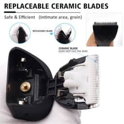 Men's Electric Groin Hair Trimmer Pubic Hair Trimmer Body Grooming Clipper for Men Bikini Epilator Rechargeable Shaver Razor