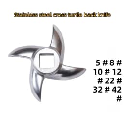 For Meat Grinder Blade Stainless Steel Turtle Back Knife Cross Blade Accessory, 12 Type 22 Type 32 Type Meat Cutter Blade