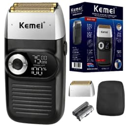 Original Kemei Powerful Barber Pro Electric Shaver For Men Hair Beard Electric Razor Balds Head Shaving Machine Finishing Fades