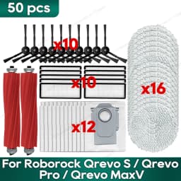 Fit for Roborock Qrevo Pro, Qrevo MaxV, Qrevo S, Qrevo Plus Accessories Mop Hepa Filter Main Side Brush Replacement Parts