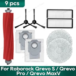 Fit for Roborock Qrevo Pro, Qrevo MaxV, Qrevo S, Qrevo Plus Accessories Mop Hepa Filter Main Side Brush Replacement Parts
