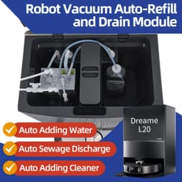 Dreame X60 X50 L20 L10 X40 Matrix 10 Robot Vacuum Water Change Kit Auto Water Refill Drain Add Detergent Water Hookup Kit Module