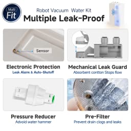 Dreame X60 X50 L20 L10 X40 Matrix 10 Robot Vacuum Water Change Kit Auto Water Refill Drain Add Detergent Water Hookup Kit Module
