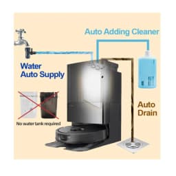Dreame X60 X50 L20 L10 X40 Matrix 10 Robot Vacuum Water Change Kit Auto Water Refill Drain Add Detergent Water Hookup Kit Module
