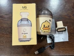 Desktop vacuum cleaner powerful rubber slag suction Yellow duck handheld cleaner Mini vacuum cleaner for children and students