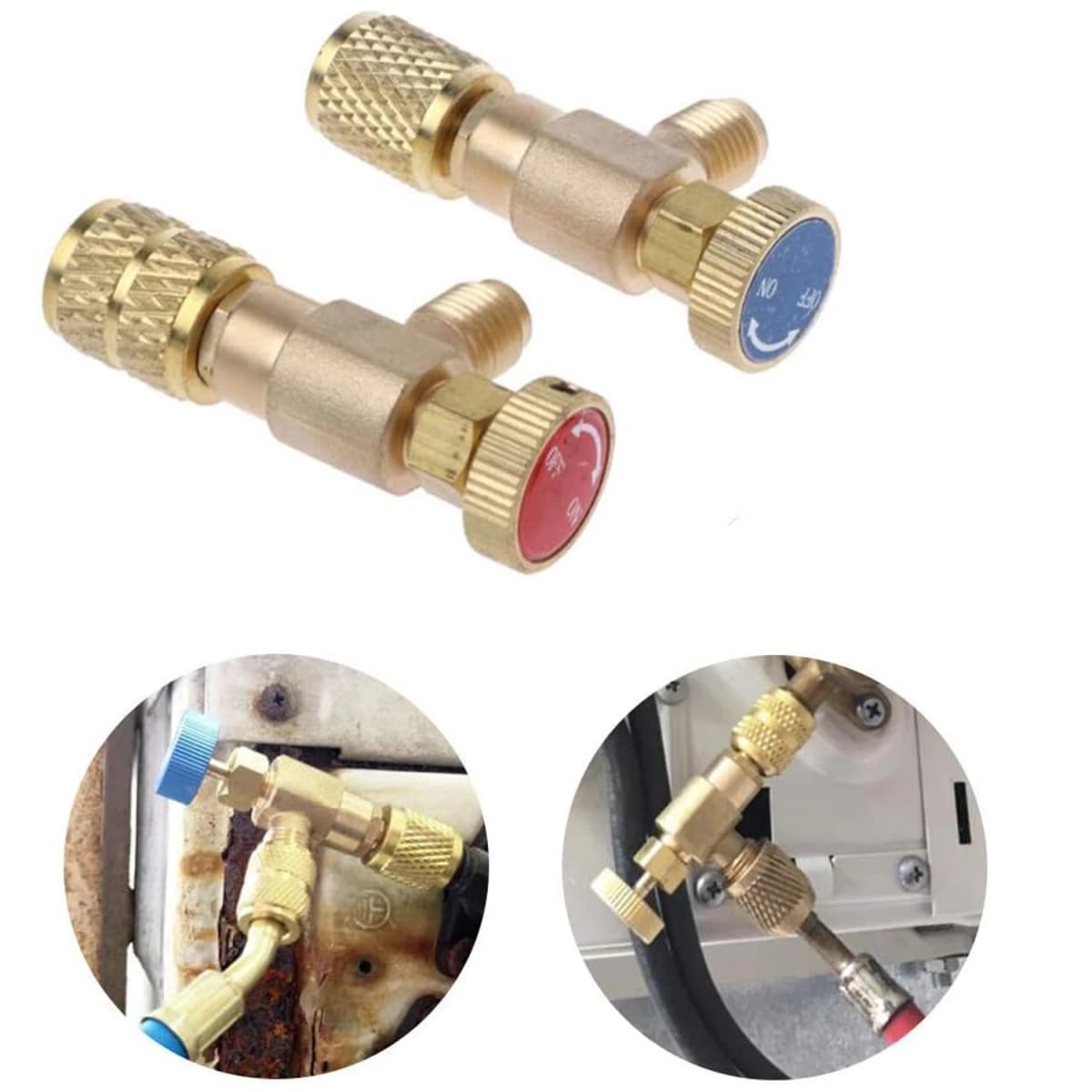 Air Conditioner Fluoride Anti Freeze Hand Safety Valve R410 Refrigerant Refueling Adapter R22 Liquid Safety Valve Switch Tools