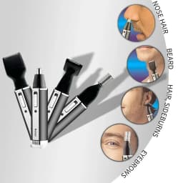 Kemei KM-6630 4-in-1 Professional Electric Rechargeable Nose & Ear Hair Trimmer Shaver for Men's Personal Care Tools Trimmer
