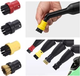 Nylon Round Brushes for Karcher, Kärcher Round Brush Set, Steam Cleaning Brush, Steam Cleaner Karcher SC1 SC2 SC3 SC4 SC5 CTK10