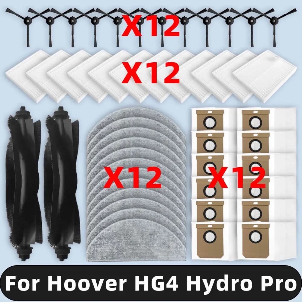 Compatible For ( Hoover HG4 Hydro Pro ) Spare Parts Filter Main Side Brush Mop Cloth Dust Bag Accessories Consumables