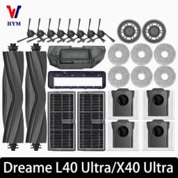 For Dreame L40 ultra / X40 Ultra Accessories Rubber Main Side Brush Cloth Dust Bag HEPA Filter Robot vacuum Replacement Parts