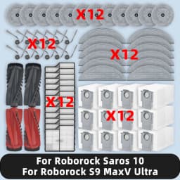 Compatible For ( Roborock Saros 10 / S9 MaxV Ultra ) Spare Parts Accessories Main Side Brush Hepa Filter Mop Cloth Dust Bag