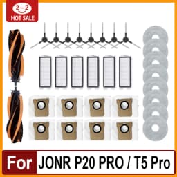 Compatible For JONR P20 PRO /T5 Pro Robot Vacuum Cleaner Accessories Main Side Brush Hepa Filter Mop Cloth Dust Bag Replacement