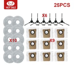 Compatible For JONR P20 PRO / T5 Pro Robot Vacuum Cleaner Accessories Main Side Brush HEPA Filter Mop Cloth Dust Bag Replacement