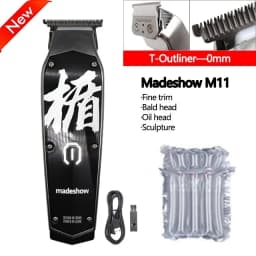 Madeshow M10+ M11 Professional Oil Head Hair Clipper Hair Cutter Titanium Plated Ceramic Blade 7000rpm Hair Salon Trimmer