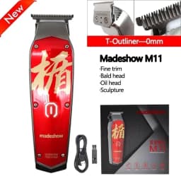Madeshow M10+ M11 Professional Oil Head Hair Clipper Hair Cutter Titanium Plated Ceramic Blade 7000rpm Hair Salon Trimmer