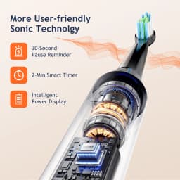 Fairywill Electric Sonic Toothbrush USB Charge FW-D7S Rechargeable Waterproof Electronic Tooth Brushes Replacement Heads Adult