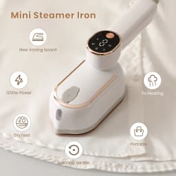 110V/220V Handheld Steam Iron Foldable Garment Steamer 1200W Power Portable 4 Speed Steamer Touch Screen Rotary Electric Iron