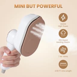 110V/220V Handheld Steam Iron Foldable Garment Steamer 1200W Power Portable 4 Speed Steamer Touch Screen Rotary Electric Iron