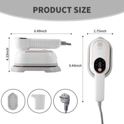 110V/220V Handheld Steam Iron Foldable Garment Steamer 1200W Power Portable 4 Speed Steamer Touch Screen Rotary Electric Iron
